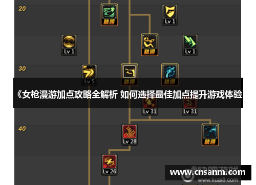 《女枪漫游加点攻略全解析 如何选择最佳加点提升游戏体验》